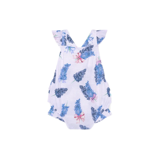 bamboo clothing ruffled strap bubble romper manufacturer